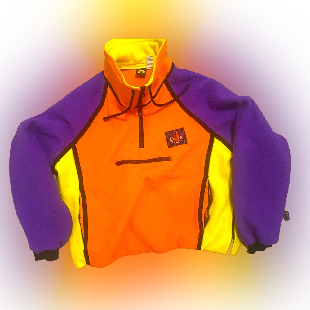 VINTAGE 80’s Men’s Body Glove Fleece Half Zip Sweater